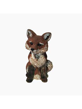 Vintage ArtLine Fox Figurine, Animal Garden Statue, 1992, 8-Inch Woodland Decor